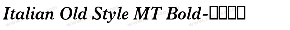 Italian Old Style MT Bold字体转换